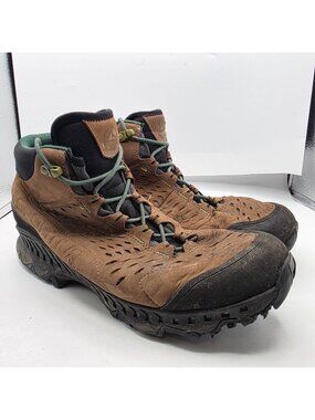 La Sportiva Pyramid GTX Mens Size 11 Brown Waterproof Hiking Boots Outdoors Camp